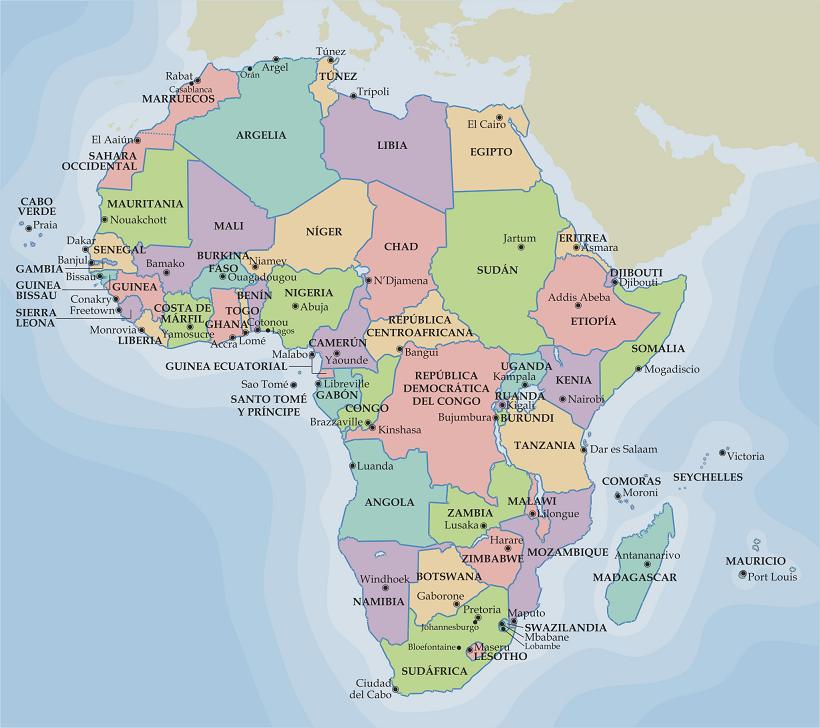 Mapa político de África Mapa político de África