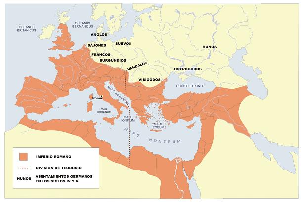 Distribuci�n de los pueblos b�rbaros antes de las invasiones